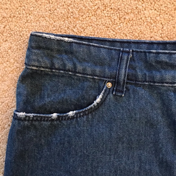 H&M Divided Denim Mini Skirt Cut Off Distressed - Picture 2 of 10